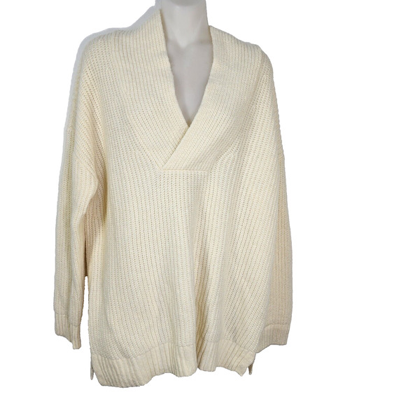 Talbots Women Sweater Medium Wool Blend Shawl Collar Shaker Stitch Pullover - Picture 1 of 8